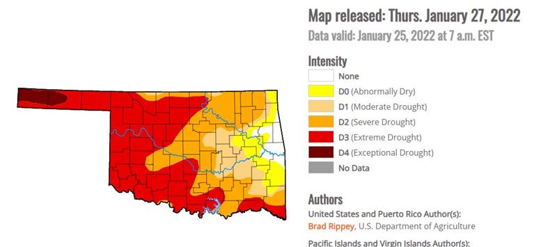 OK drought map